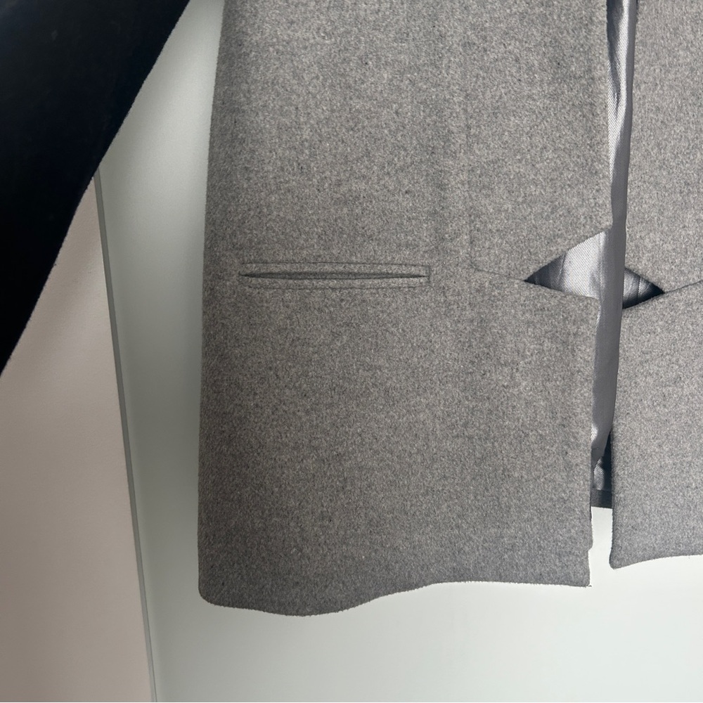 Aryn K black gray color block long coat Small - Picture 5 of 8
